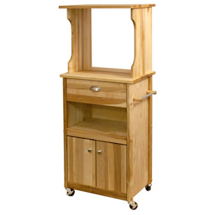 Microwave Carts Stands You Ll Love Wayfair Microwave Cart With Butcher Block Top