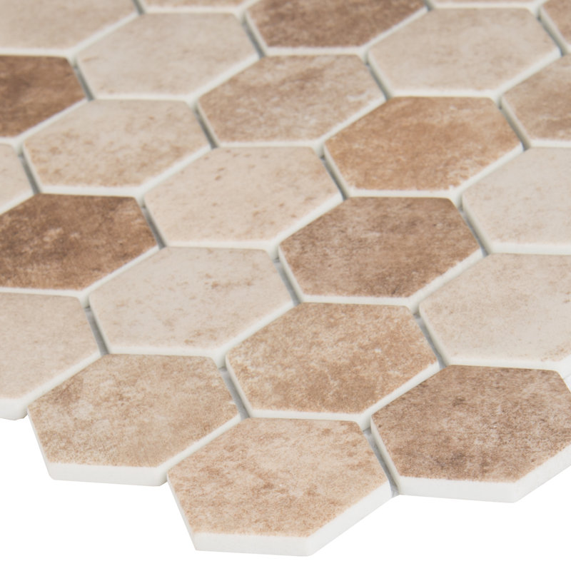 Msi Sandhills Hexagon 2 X Gl Mosaic Tile In Beige Brown Msi Sandhills Hexagon 2 X Gl
