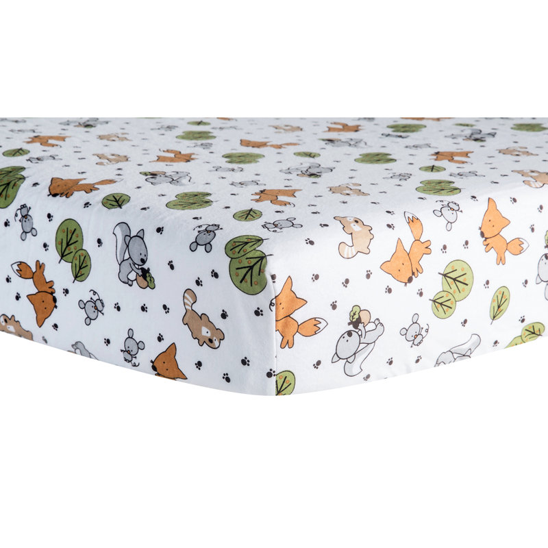 animal print crib sheet