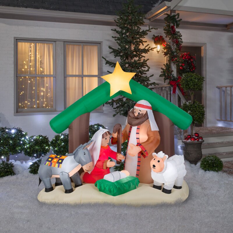 The Holiday Aisle Holy Family Nativity Scene Lighted Display