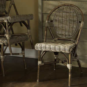 Paris Bistro Stacking Patio Dining Chair (Set of 2)