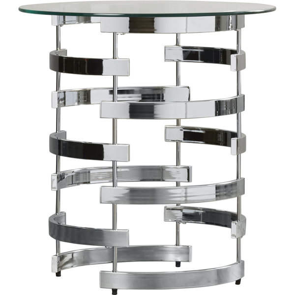 Telly Glass End Table By Orren Ellis