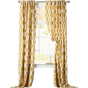 Ellerbee Printed Single Curtain Panel