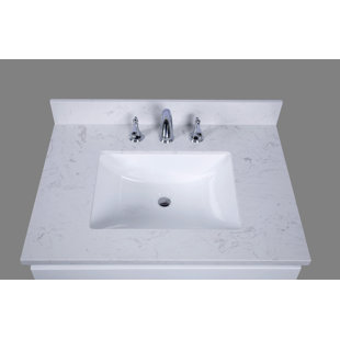 Marble Vanity Tops You Ll Love Wayfair Bari 31 Single Bathroom Vanity Top