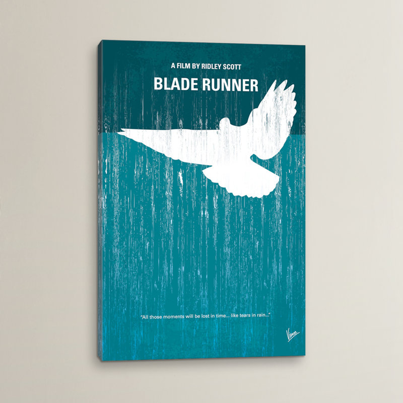 East Urban Home Blade Runner Minimal Movie Poster Vintage Advertisement On Wrapped Canvas Wayfair