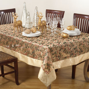 Christmas Tablecloth Oblong Wayfair Printed Christmas Tablecloth