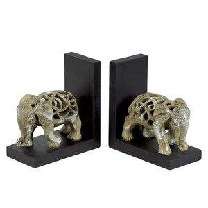 Resin Elephant Bookend (Set of 2)