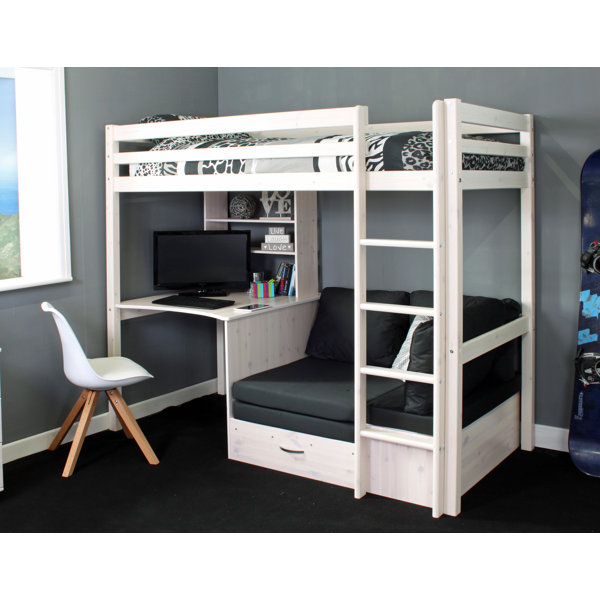 Full Size Loft Bed With Desk Wayfair Co Uk
