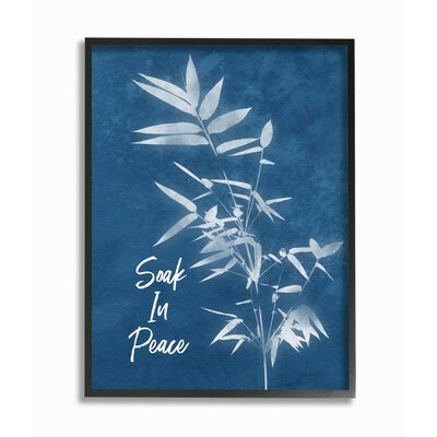 Soak In Peace Panoramic Graphic Art Print Set on Canvas Bungalow Rose Format: Black Framed, Size: 14