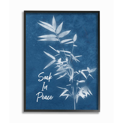 Soak In Peace Panoramic Graphic Art Print Set on Canvas Bungalow Rose Format: Black Framed, Size: 14