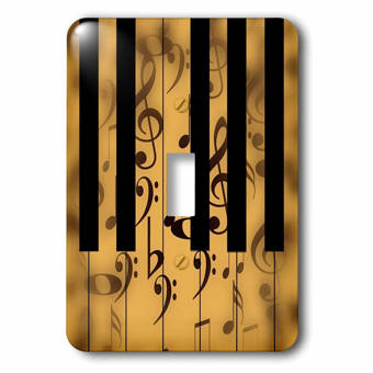 3drose Musical Notes Ribbon 1 Gang Toggle Light Switch Wall Plate Wayfair