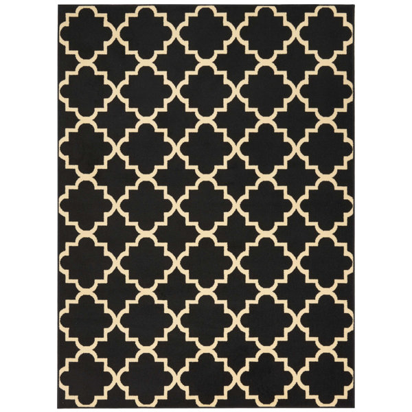 Longmont Trellis Black Indoor Area Rug by Laurel Foundry Modern Farmhouse