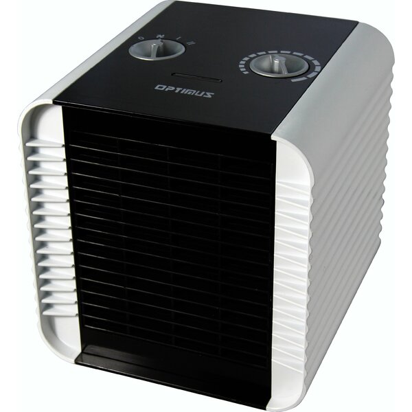 Portable 1,500 Watt Electric Fan Compact Heater With Thermostat By Optimus