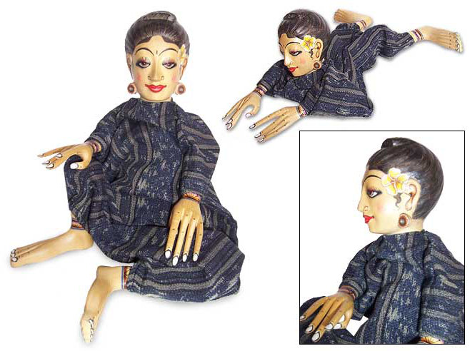 Bloomsbury Market Hearston Decorative Miss Bali Wood Display Doll Wayfair