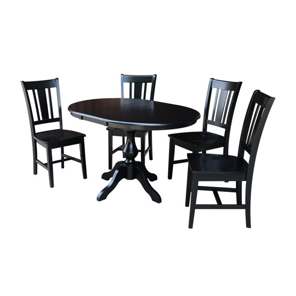 Damien 5 Piece Extendable Solid Wood Dining Set By Alcott Hill Best