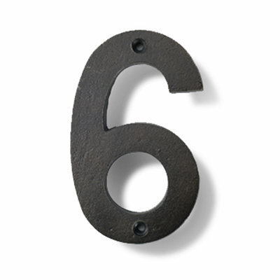 4 House Number Six Hamilton Decorative Color Bronze Patina Number 6
