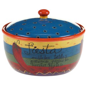 Salsa 2-qt. Stoneware Round Casserole with Lid