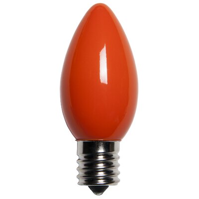 C9 Opaque Bulb The Holiday Aisle® Bulb Color: Orange
