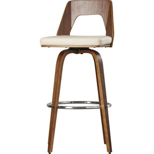 Modern Contemporary Auburn Swivel Bar Stool Allmodern Save