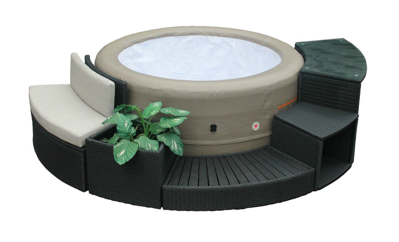 Canadian Spa Co Round Spa Surround Furniture 5 Piece Set & Reviews