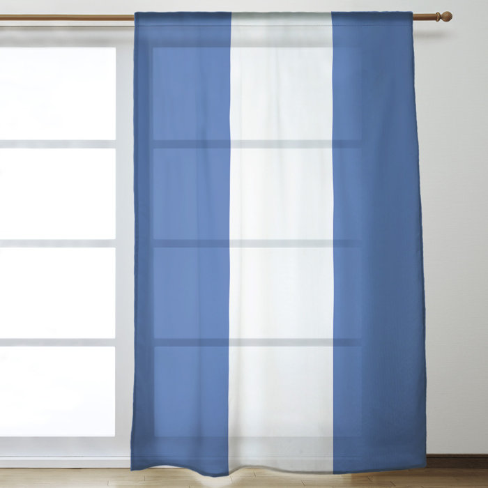 East Urban Home Pittsburgh Window Striped Sheer Rod Pocket Single