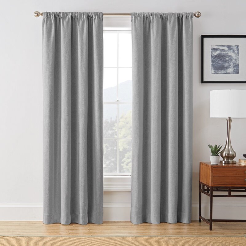 Brookstone Harvey 100% Max Blackout Rod Pocket Window Curtain Panel ...