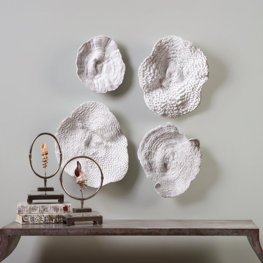  4 Piece Sea Coral Wall Décor Set