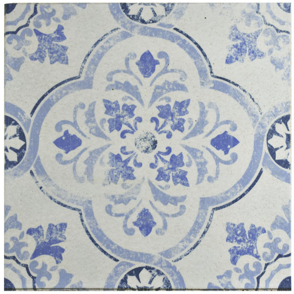 Shale 12.75 x 12.75 Ceramic Field Tile in White/Blue by EliteTile