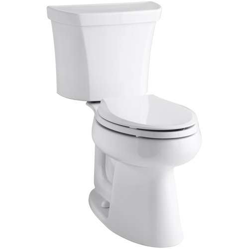 White Kohler K-4484-RA-0 Highline Classic 1.0 gpf Toilet Tank with Right-Hand Trip Lever