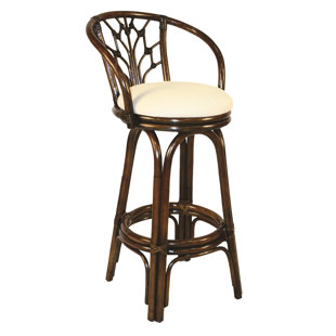 Review Jamison 30 Swivel Bar Stool by Beachcrest Home