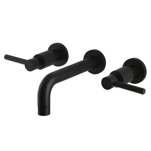 South Beach Wall mounted Double Handle Bathroom Faucet