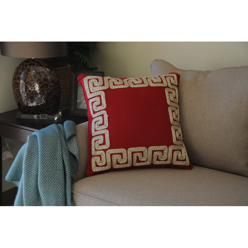 Bloomsbury Market Nuzzo Greek Key Border Cotton Throw Pillow Wayfair Nuzzo Greek Key Border Cotton Throw Pillow