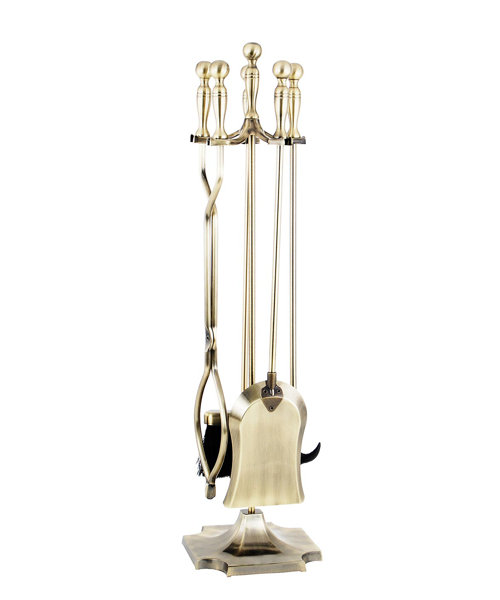 Cast Iron Ball Handle Fireplace Tool Set by Minuteman International
