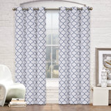 Navy Trellis Curtains Wayfair Ca