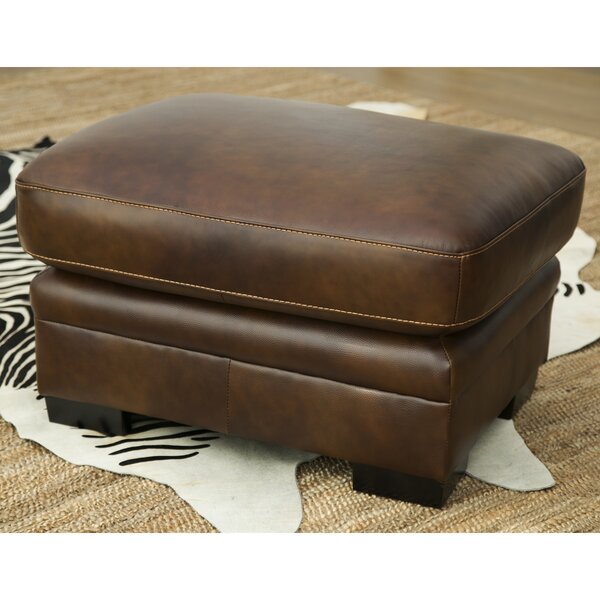 Knuth Leather Ottoman By Red Barrel Studio