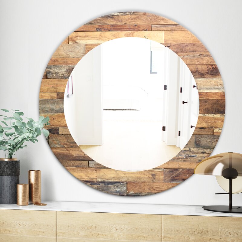 East Urban Home Wood IV Accent Wall Mirror | Wayfair