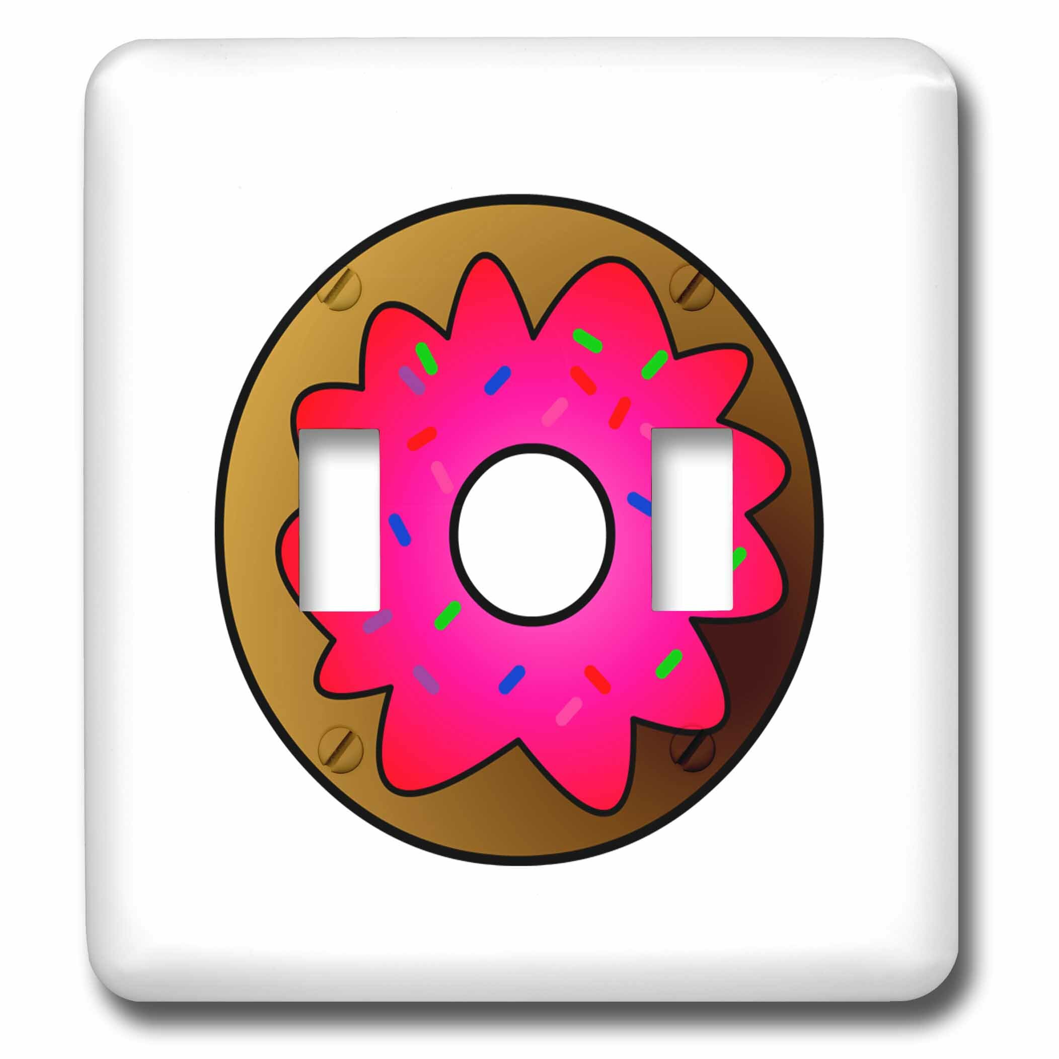 Light Switch Cover Plate Pink Donuts