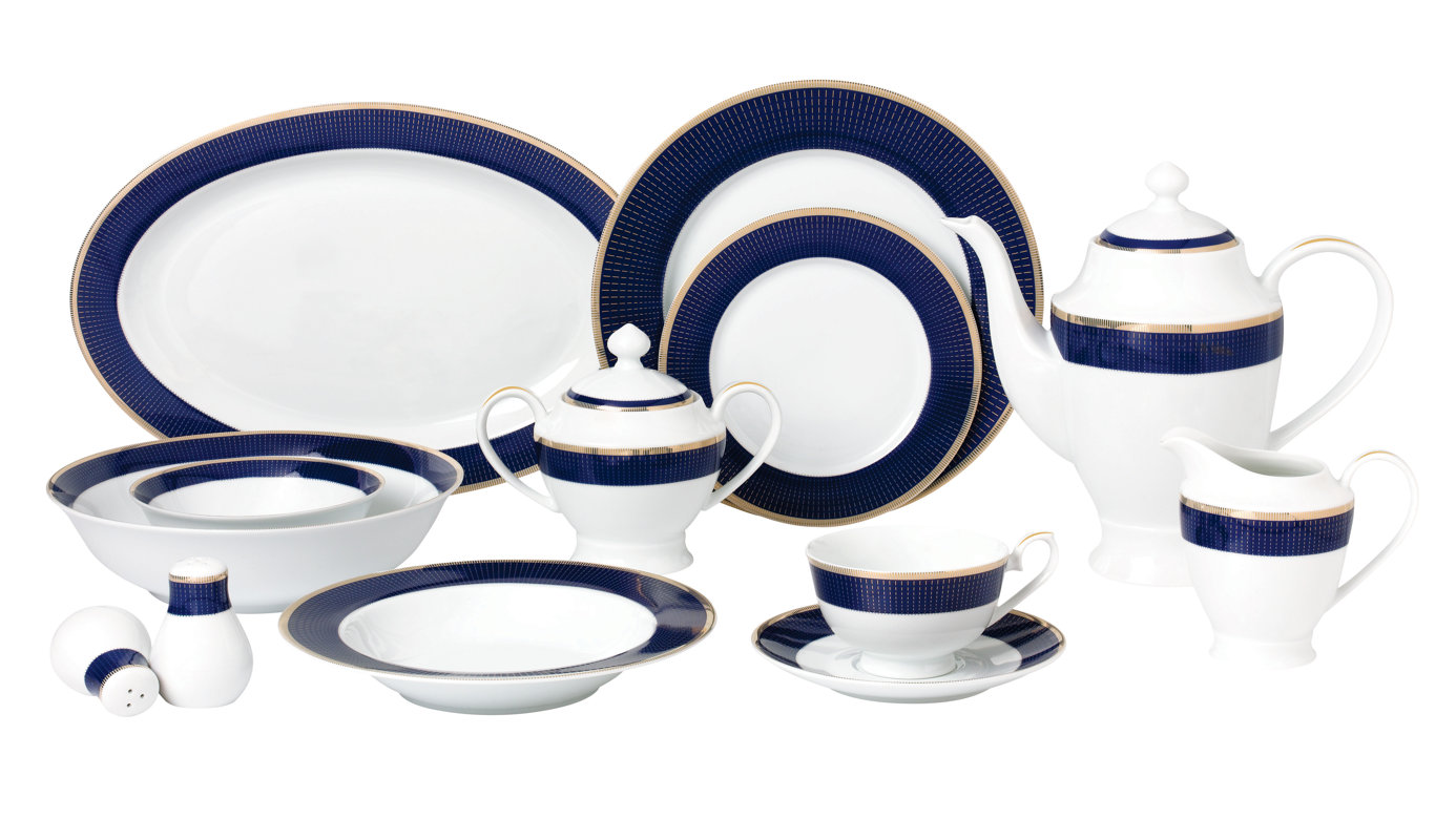 La Luna Bone China 57 Piece Dinnerware Set, Service for 8 & Reviews