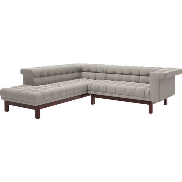 George Corner Sectional Sofa With Bumper By TrueModern