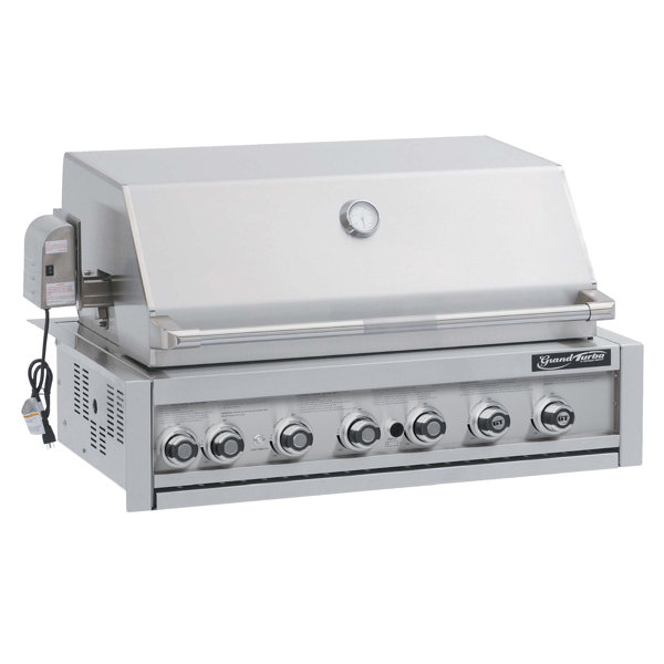 Grand Turbo 7-Burner Built-In Natural Convertible Gas Grill by Barbeques Galore