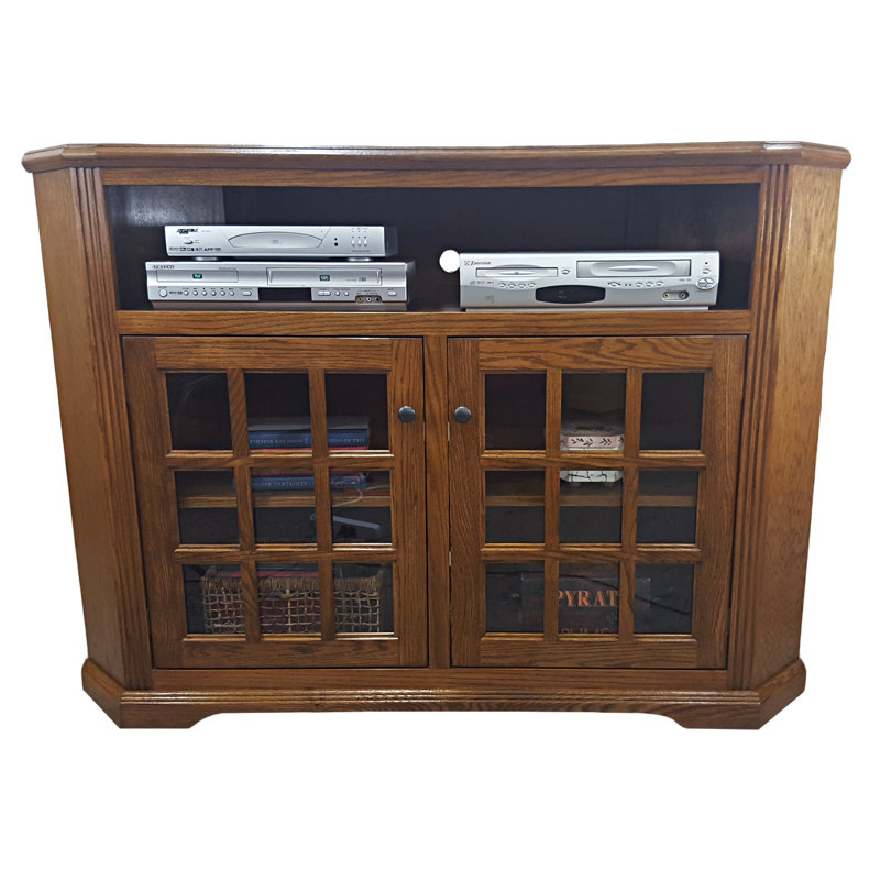 Darby Home Co Clopton Solid Wood Corner Tv Stand For Tvs Up To 65