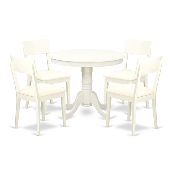 Brendan 5 Piece Breakfast Nook Solid Wood Dining Set By August Grove Sale