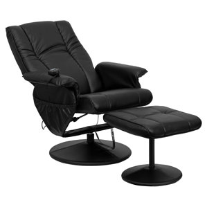 Leather Heated Reclining Massage Chair..