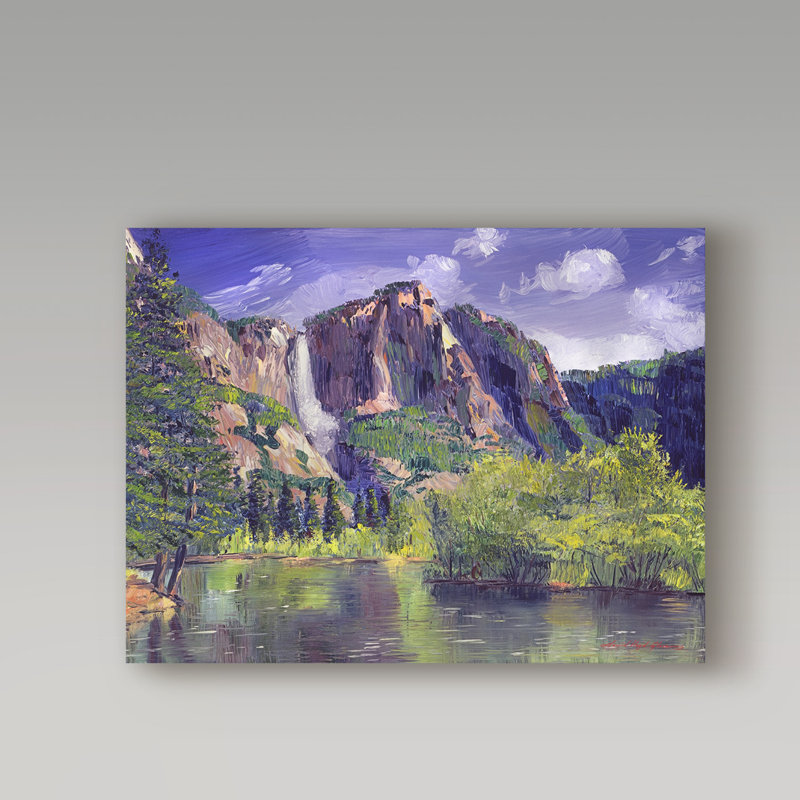 Trademark Art Waterfall Yosemite Acrylic Painting Print On