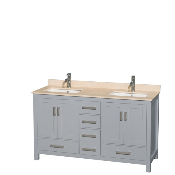 Sheffield 60 Double Bathroom Vanity Set by Wyndham Collection