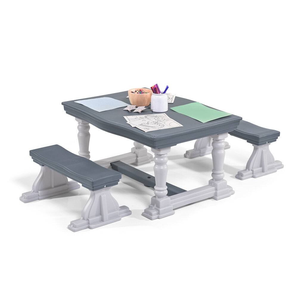 kids table and bench set