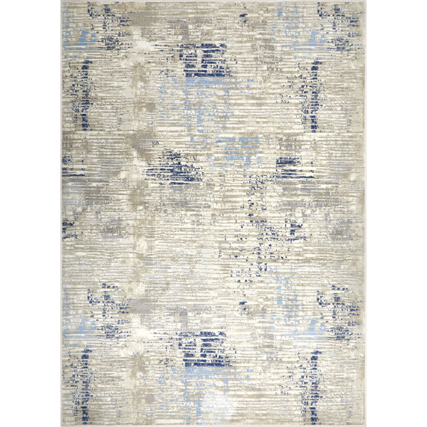 Hamm Gray/Blue Area Rug by Wrought Studio