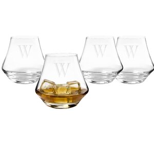 Personalized Contemporary Whiskey Glasses (Set of 4)