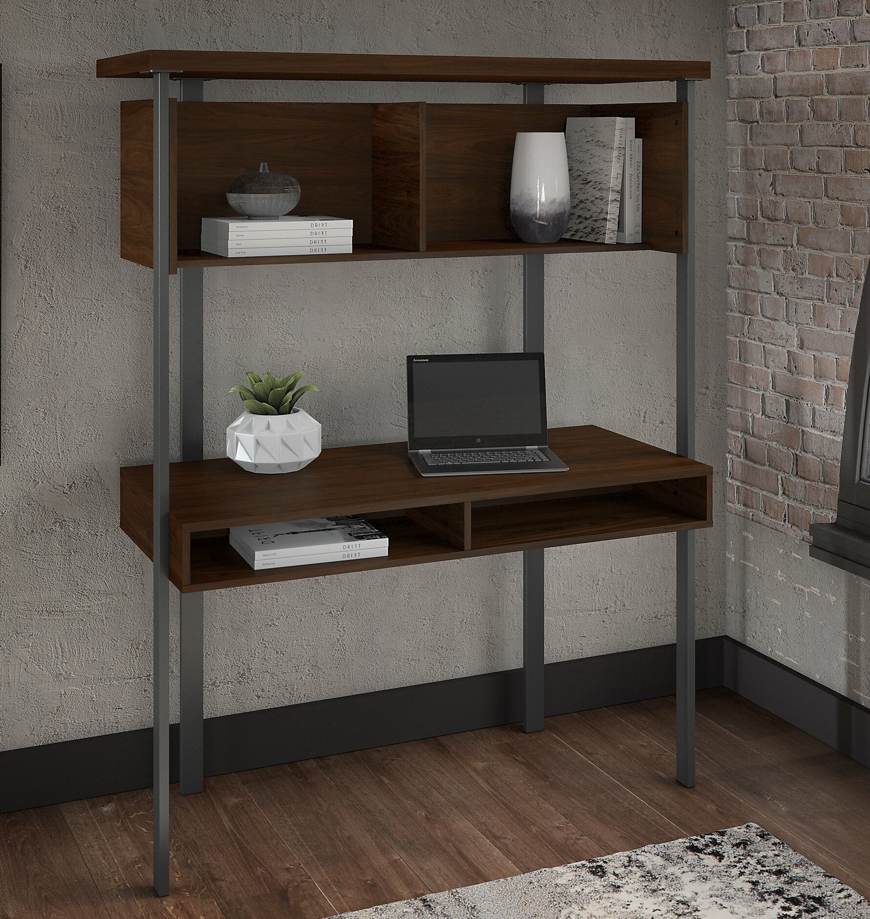 Ebern Designs Kays Desk With Hutch Wayfair