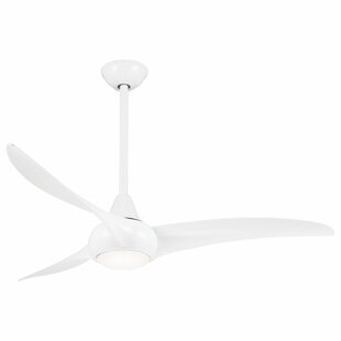 52 Wave 3 Blade Led Ceiling Fan With Remote Light Kit Included